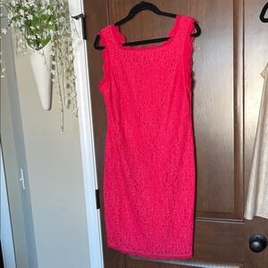Adrianna Papell Bright Peony Lace Knee Length Dress